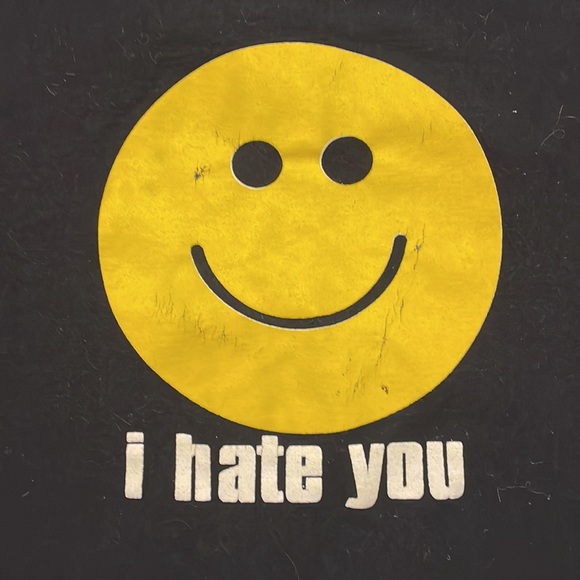 Vintage “I hate you” 2000s novelty shirt - Picture 2 of 3
